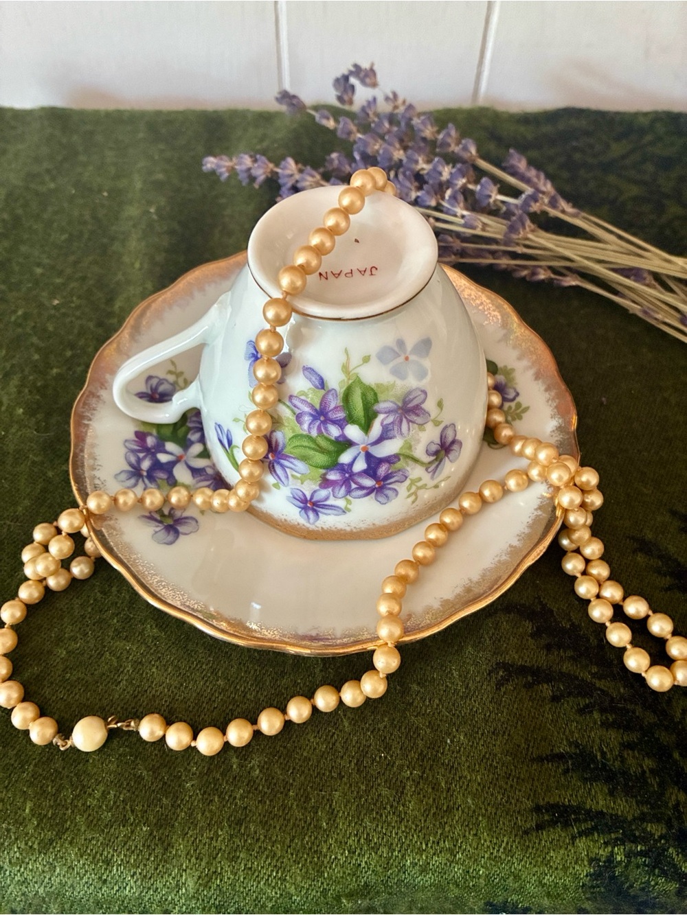 Vintage Single Strand Knotted Pearl Necklace